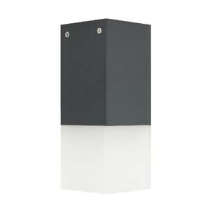SU-MA Cube CB-S DG plafon lampa sufitowa ogrodowa IP44 metalowa kwadrat kostka 1x20W E27 ciemny popiel/biały