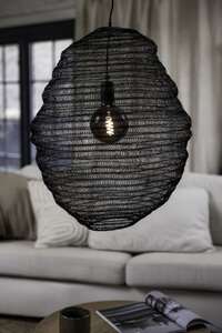 Marksjold Tazza 108772 lampa wisząca zwis nowoczesna skandynawska ażurowa metalowa 1x40W E27 czarna