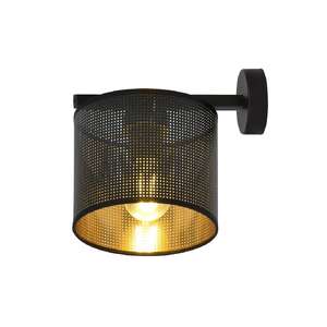 Emibig Jordan 1144/K1 kinkiet lampa ścienna 1x15W E27 czarny/złoty