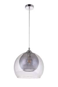 Krislamp Loko KR 400-1L lampa wisząca zwis 1x40W E27 transparentna/dymiona