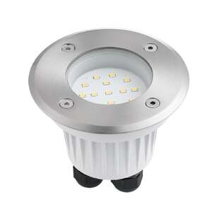 SU-MA Leda ST 5024 lampa gruntowa IP67 koło oczko 1W LED 3000K 86 lm srebrna