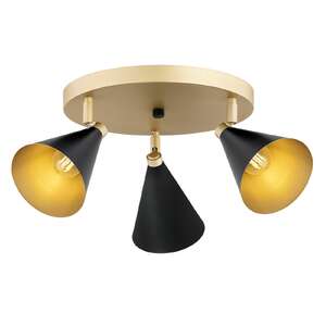 Argon Lucinda 6262 plafon lampa sufitowa 3x7W E14 czarny/złoty