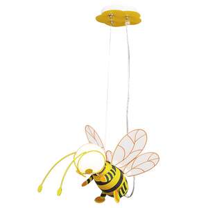Lampa wisząca dziecięca zwis pszczoła Rabalux Bee 1x40W E27 żółta/czarna 4718