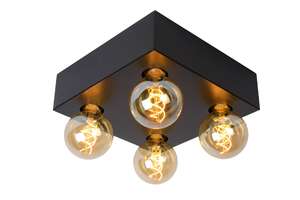 Lucide Surtus 30174/04/30 plafon lampa sufitowa 4x60W E27 czarna