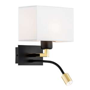 Argon Bill 1051 kinkiet lampa ścienna 1x15W E27 biały/czarny