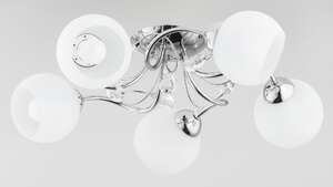 Alfa Livia Pro 28525 plafon lampa sufitowa 5x60W E27 biały/chrom