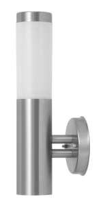 Kinkiet lampa oprawa ścienna zewnętrzna Rabalux Inox torch 1x60W E27 IP44 chrom / biały 8262
