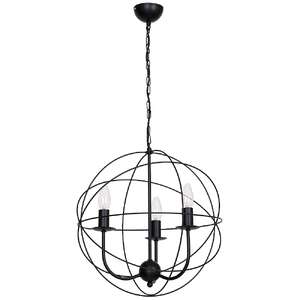 Lampa wisząca zwis żyrandol Luminex Globe 3x60W E14 czarny 5134