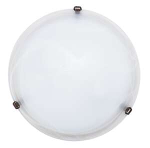 Plafon lampa sufitowa Rabalux Alabastro 2x60W E27 biały/brąz 3303