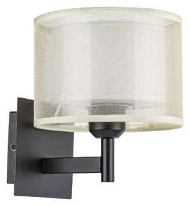 Rabalux Aneta 5093 kinkiet lampa ścienna 1x40W E27 czarny/beżowy