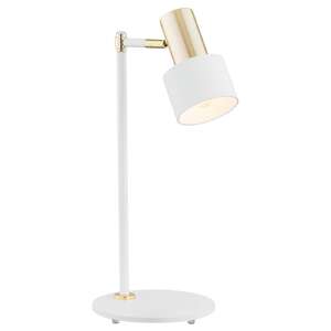 Argon Doria 4256 lampa lampka biurkowa kreślarska stołowa szkolna nowoczesna reflektor 1x15W E27 biały/złoty - wysyłka w 24h