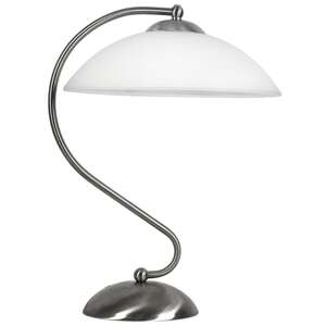 Candellux Lido 41-72187 lampa stołowa lampka 1x60W E27 biała/nikiel