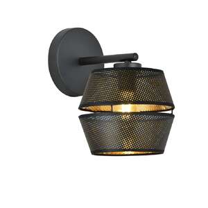 Emibig Malia 1185/K1 kinkiet lampa ścienna 1x15W E27 czarny/złoty