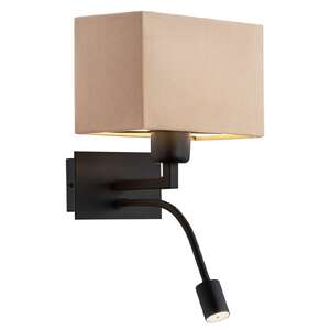 Argon Bill 1043 kinkiet lampa ścienna 1x15W E27 Beżowy/czarny
