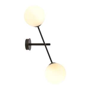 Emibig Linear 1169/K2 kinkiet lampa ścienna 2x10W E14 biały/czarny