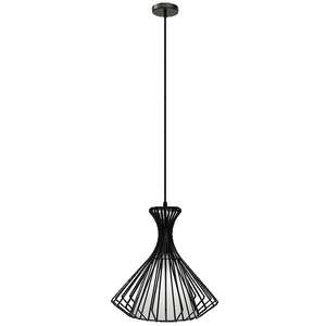 Elem Bogota 5105/1 BLACK lampa wisząca zwis 1x60W E27 czarna/biała