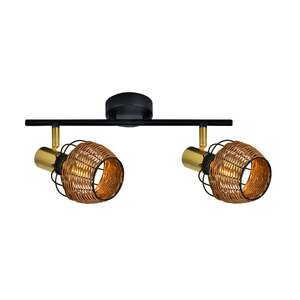 Zuma Line Copa R5022003-2TU plafon lampa sufitowa 2x40W E14 brązowy/czarny