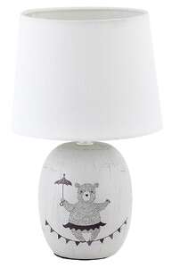 Lampa stołowa Rabalux Dorka 4607 lampka nocna 1x40W E14 brązowy / biały