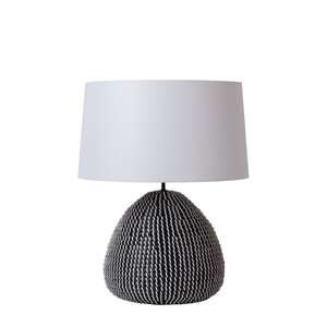 Lucide Maduka 10550/81/30 lampa stołowa lampka 1x40W E27 biała/czarna