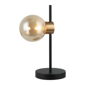 Italux Bletter PND-5225-1-BK-AMB lampa stołowa lampka 1x25W G9 bursztynowa/czarna