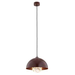 Argon Piava 8444 lampa wisząca zwis nowoczesna elegancka klosz szklany kule 1x7W E14 czekoladowy brązowy/marmurek