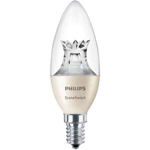 Żarówka LED Philips SceneSwitch 929001260817 5,5W-4W-2W B38 E14 WW CL ND RF 1BC-6 470lm-190lm-50lm 2200K-2700K SSW (40W) 3 tryby świecenia  - wysyłka w 24h