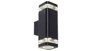 Rabalux Sintra 7956 kinkiet zewnętrzny lampa ścienna ogrodowa IP44 2x25W GU10 czarny/przeźroczysty
