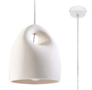 Sollux Bukano SL.0842 lampa wisząca ceramiczna 1x60W E27 biały - wysyłka w 24h