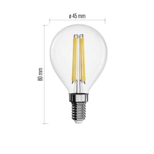 Żarówka LED 3,4W (40W) E14 Mini Globe filament 470lm 2700K ciepła Emos ZF1220 - wysyłka w 24h