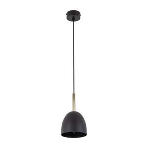 Tk Lighting Nord 4870 lampa wisząca zwis 1x15W E27 czarna/drewniana