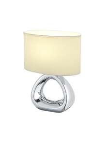 Trio RL Gizeh R50841089 lampka stołowa lampa 1x60W E27 chrom / biały