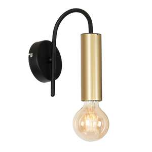 Luminex Loppe 504 kinkiet lampa ścienna 1x60W E27 czarna/złota - wysyłka w 24h