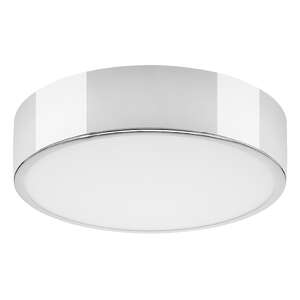 Lamkur Dante 43951 plafon lampa sufitowa nowoczesny metalowy szklany klosz 2x60W E27 chrom/biały