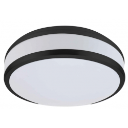 Plafon lampa sufitowa Krislamp Inez 2x20W E27 biały / czarny  DL 630-02  BK