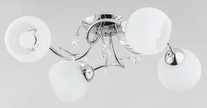 Alfa Livia Pro 28524 plafon lampa sufitowa 4x60W E27 biały/chrom