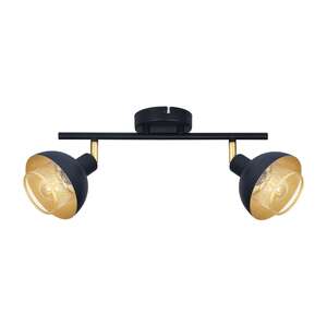 Italux Savio SPL-27357-2-BK-GD listwa plafon lampa sufitowa spot 2x40W E14 czarna/złota