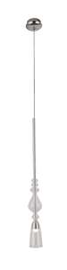 MAXlight Murano B P0246 Lampa wisząca zwis 1x3W LED przezroczysta / chrom