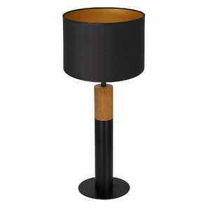 Luminex Table lamps 3591 Lampa stołowa lampka 1X60W E27 czarny/naturalny/złoty