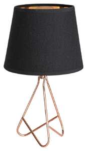 Rabalux Blanka 2774 lampa stołowa lampka 1x40W E14 różowozłota/czarna