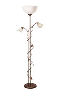 Lamkur Bluszcz 05867 lampa stojąca podłogowa 3x40W E14 brązowa/biała