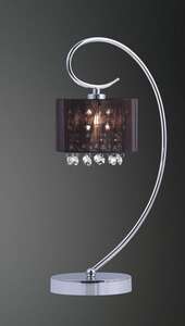 Lampa stołowa Italux Span MTM1583/1 1x40W E14 chrom/kryształ/czarna
