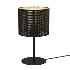 Luminex Loft 5256 lampa stołowa lampka 1x60W E27 czarna/złota