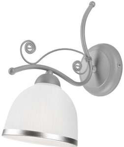 Lamkur Retro II 39886 kinkiet lampa ścienna 1x60W E27 srebrny/biały
