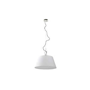 Azzardo Alicante AZ3097 lampa wisząca zwis nowoczesna klosz materiałowy stożek 1x60W E27 chrom/biała