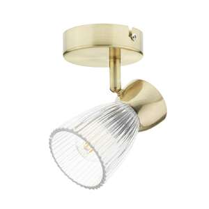Milagro Best Gold ML9974 kinkiet plafon lampa ścienna sufitowa spot 1x40W E14 złoty/transparentny - wysyłka w 24h