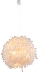 Lampa wisząca Globo Katunga 15058 kacze pierze lampa sufitowa zwis 1x40W E27 biały