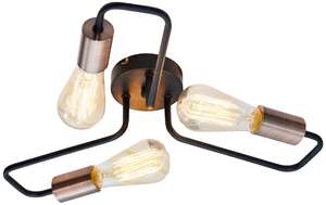 Plafon lampa sufitowa Candellux Herpe 3x60W E27 czarny 33-66916