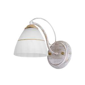 Candellux Fanetta 21-77042 kinkiet lampa ścienna 1x60W E27 biały/złoty