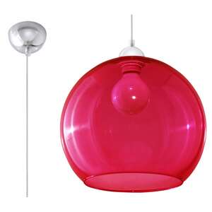 Sollux Ball SL.0253 Lampa wisząca zwis 1x60W E27 czarwona
