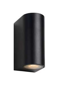 Lucide Zora 22861/10/30 kinkiet lampa oprawa ścienna zewnętrzna 2x5W GU10-LED IP44 czarna